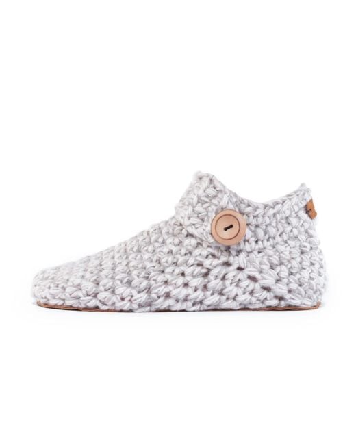 Kingdom of Wow White Neutrals Handmade Ankle Boot Slippers