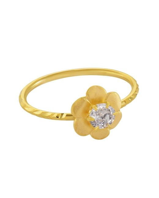 Emma Chapman Jewels Metallic Old Mine Diamond Flower Ring