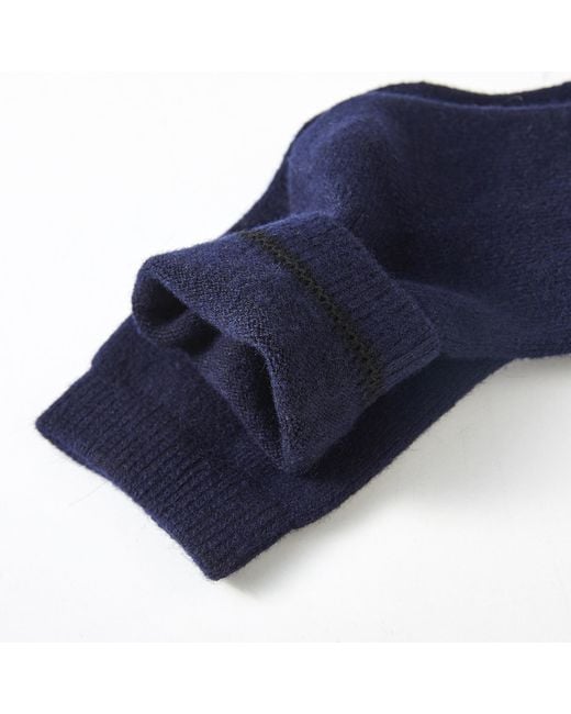 Soft Strokes Silk Blue Wool Quarter-Length Socks Set Of Two