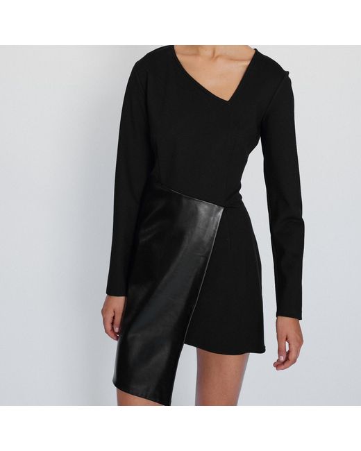 Mirimalist Blue Sweatshirt Mini Dress