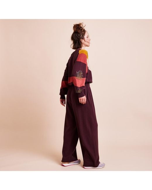 Maison Wanda Purple Starburst Jumpsuit