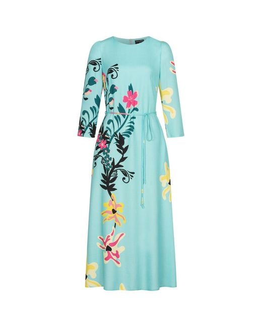 Marianna Déri Blue Floral Maxi Dress