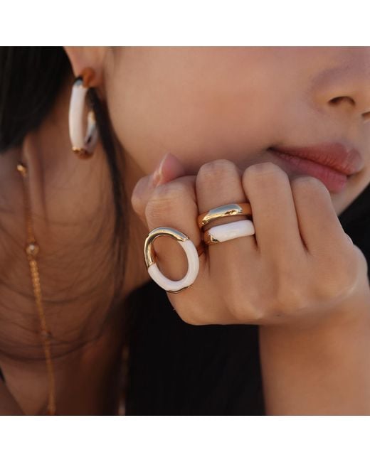 Retro Chic Metallic Time Ripples Earrings