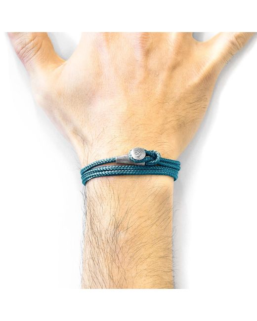 Anchor and Crew Blue Ocean Dundee & Rope Bracelet for men