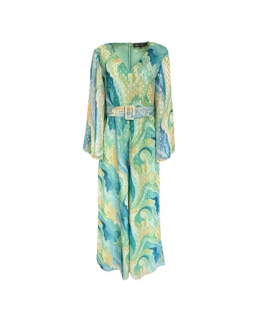 Laura Citron Green Seafoam Swirl Jumpsuit