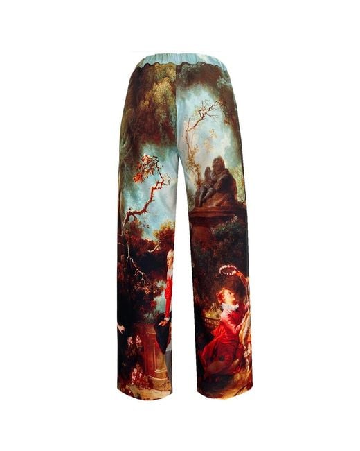 Maxjenny Blue Wide Slouchy Pants