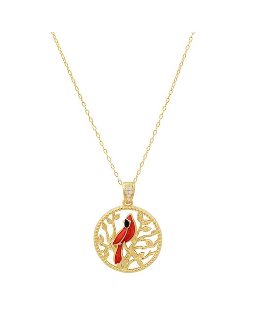 Kylie Harper Metallic Cardinal Tree Of Life Pendant Necklace