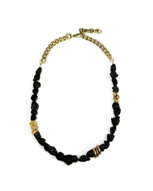 Rachel Nathan Black Stormy Sunset: Raw Spinel & Citrine Necklace