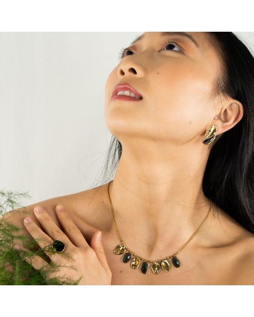 Rare Matters Jewelry Metallic Dangling Multidrops Necklace