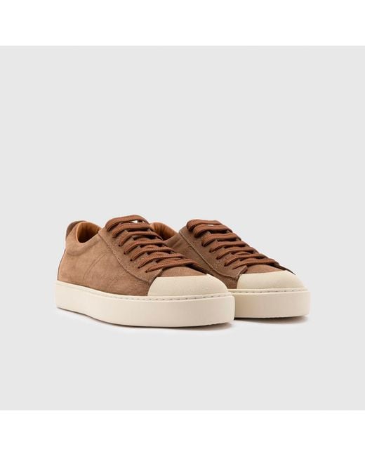 Ilvi Brown Augusto Saddle Suede Leather Sneaker for men