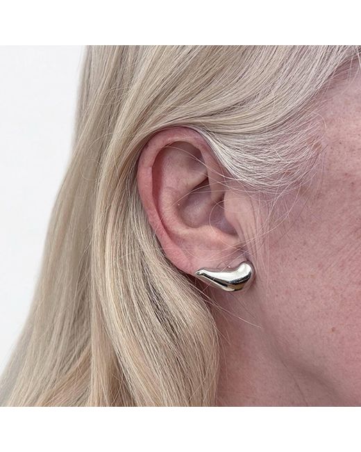 London Atelier Byproduct Blue Earlobe Cuff Earrings