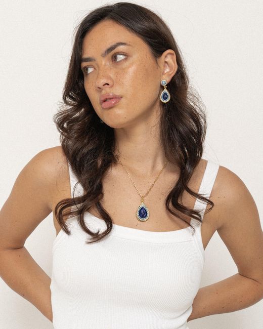 Ornare the Label Blue Helen Earrings – Sapphire