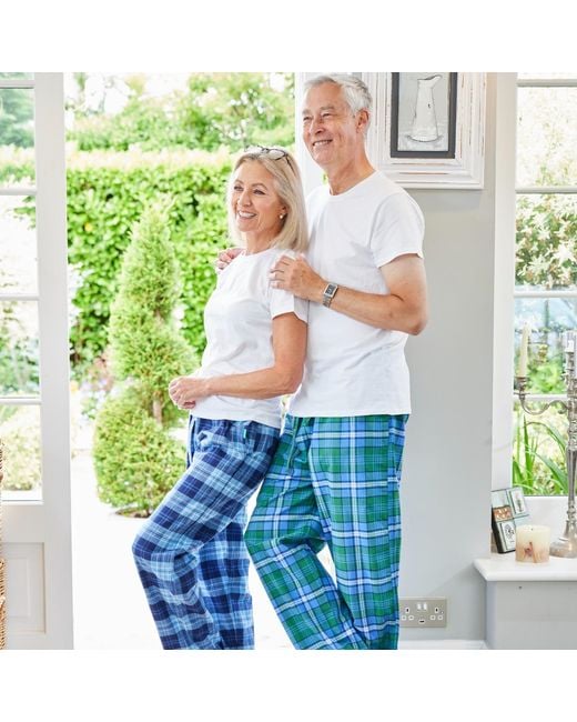 Lounge Blue Soft, Breathable Organic Brushed Cotton Loungewear Trousers