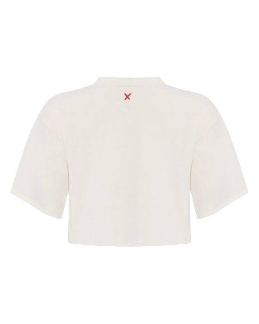 Pcfg White Pure Cotton Oversized Crop Top