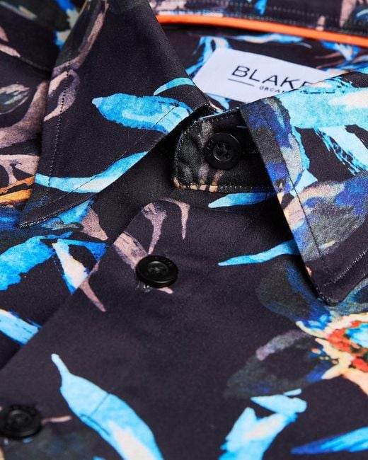 Blake Mill Blue Electric Bamboo Shirt for men