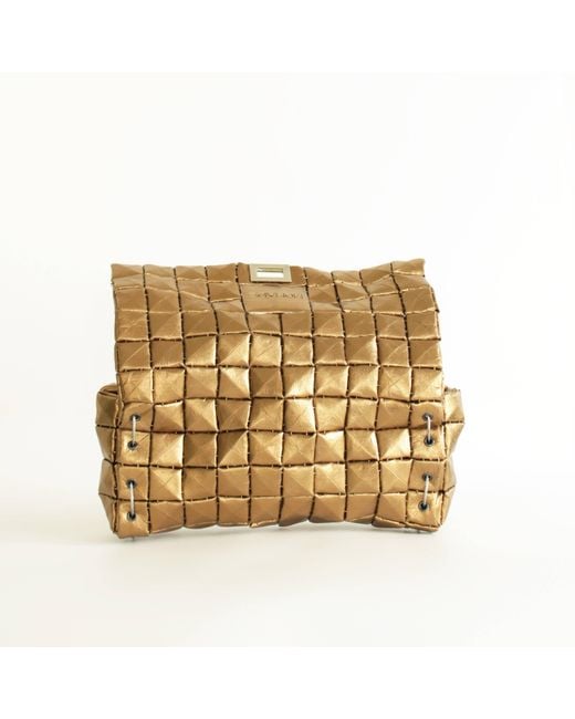 Monade Metallic Pouch Bag Shine Bronze