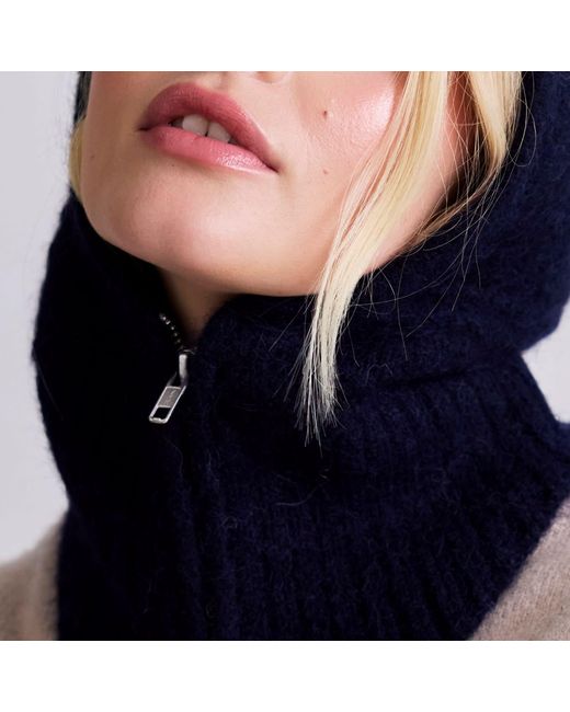 Arctic Fox & Co. Blue The Alpaca Zip Balaclava
