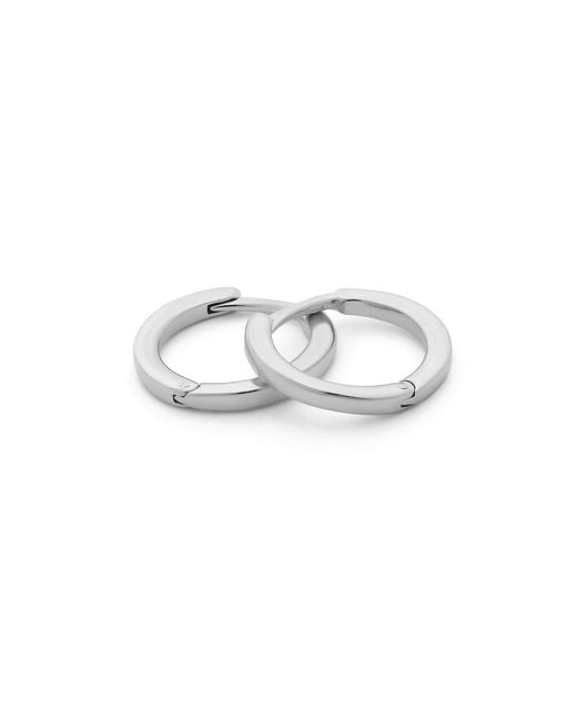 Nellou Jewellery Metallic Nell Hoop Earrings Medium