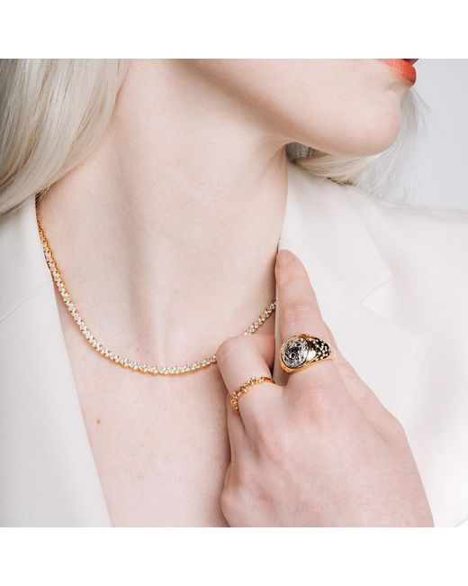 Ptera Jewelry Metallic Luna Astra Moon Ring