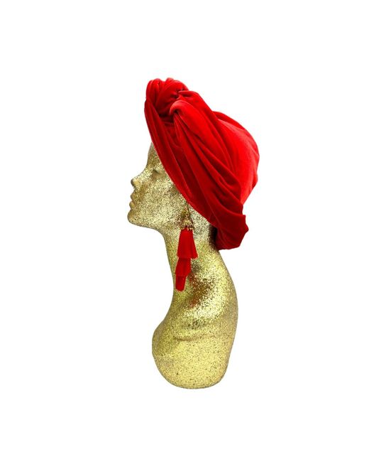 Julia Clancey Red Ruby Swinglette Turban
