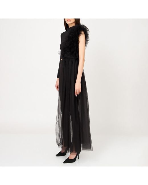 LIA ARAM Black Deconstructed Maillot Top
