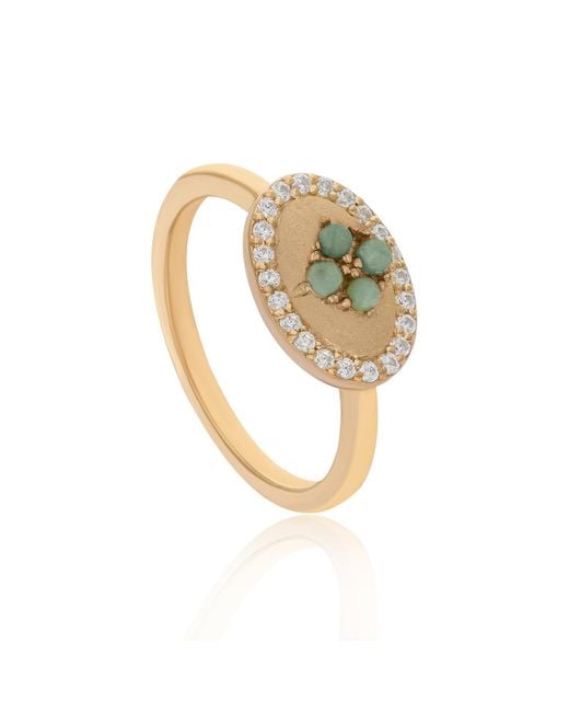 The Jewelz Metallic Eraya Balance Signet Ring For