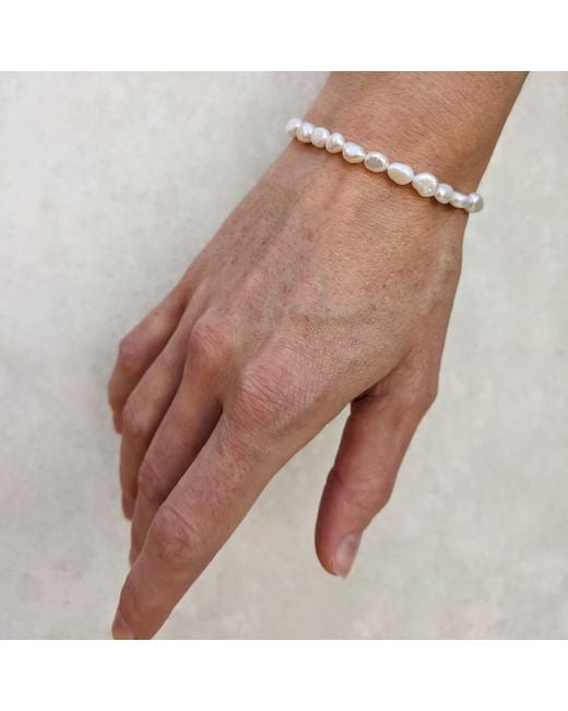 Kiri & Belle Metallic Alyssa All Baroque Pearl Sterling Bracelet
