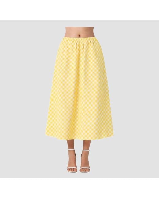 Smart and Joy Pink Cotton Midi Skirt With Pockets