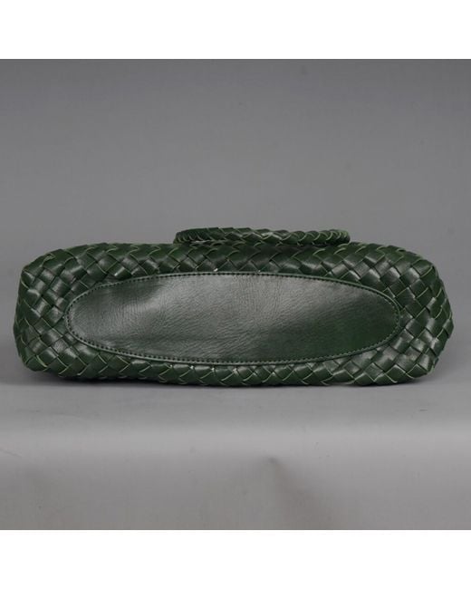 Rimini Green Hand Weaving Shoulder Bag 'Suzy'