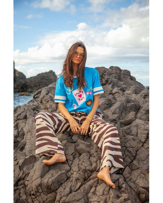 Palm Collective Blue Feeling Lucky T-Shirt