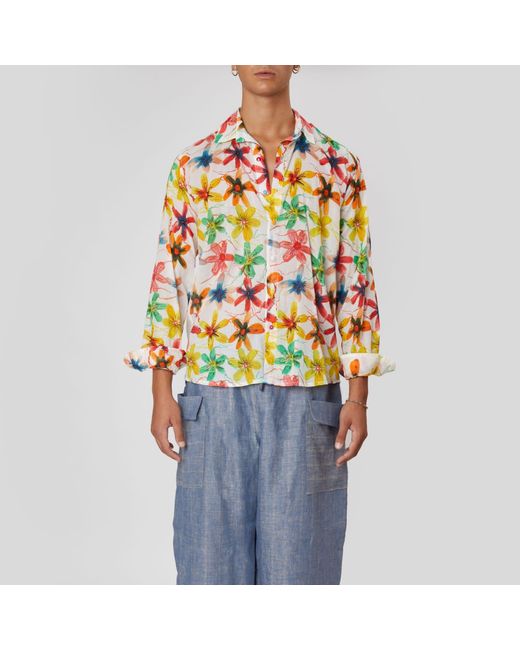 Casa Atelier by Ferdinando Fusco Multicolor Crochet Boyfriend Shirt for men