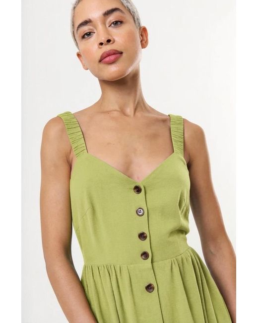 Louche Green Clover Linen Mix Sundress