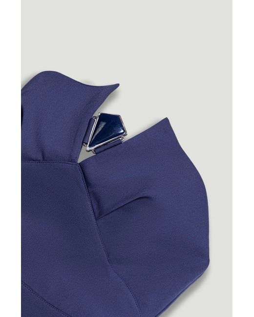 Nocturne Blue Strapless Sculpted Bustier Top