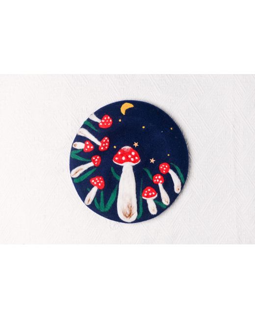 Heartfelt Layers Blue Midnight Mushroom Beret