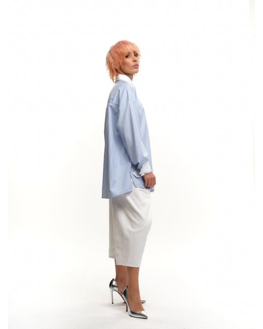 Clothes by Locker Room Blue Striped Color-Block Shirt