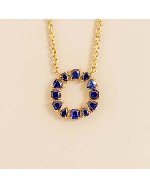 Juvetti Blue Glorie Necklace Set With Sapphire