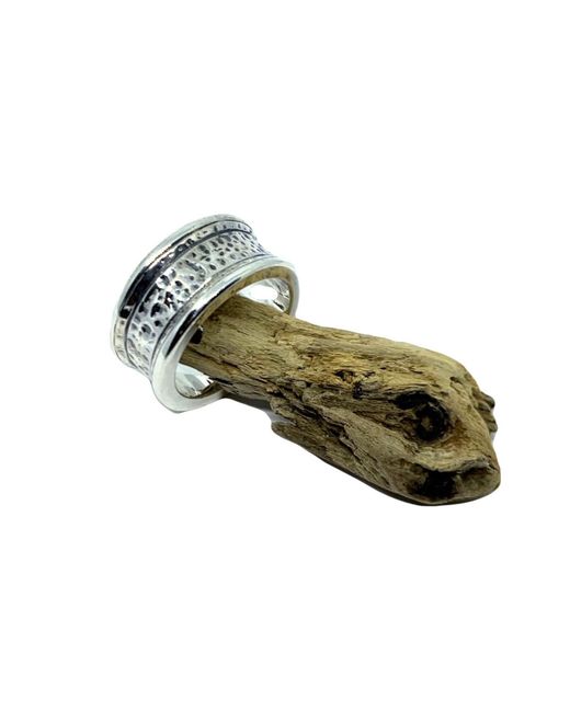 Tg-Jewellery by Tamara Gervasio Green Street Ring Sterling Band With Oxidised Finish for men