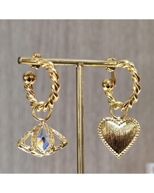 Eyeconic by Samar Ajram Metallic Ayunik Hoop Earrings