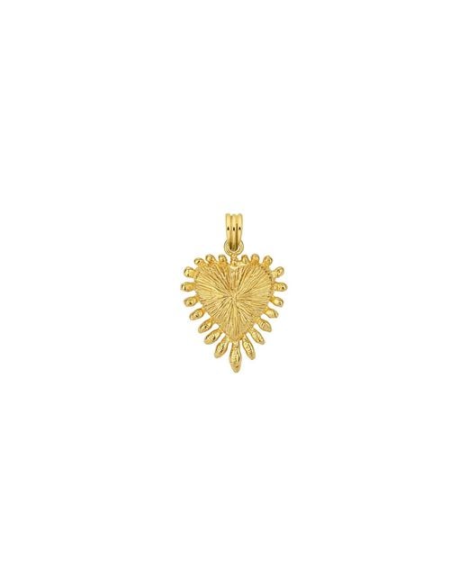 Zoe & Morgan Metallic Heart Rays Charm