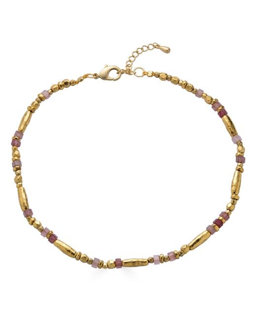 Loni Paul Jewelry Metallic Strawberry Quartz Bead Necklace