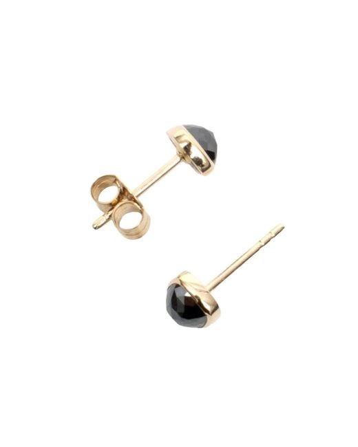 Rahul's Jewels Black Sanctum Haven Earrings Pair -14 Karat With Genuine Diamond