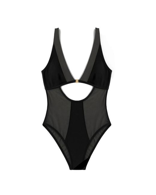 Zelf Intimates Black Stella Bodysuit Recycled