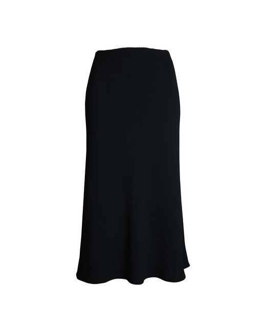 2KStyle Black Donna Bias-Cut Crepe Midi Skirt