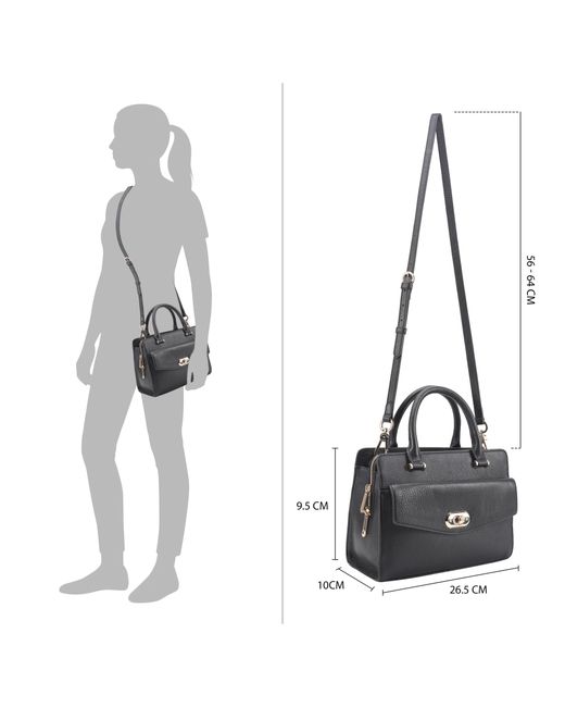 Paul Costelloe Black Eliza Leather Crossbody Bag