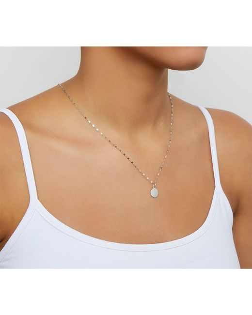 Argento Vivo Metallic Round Pendant Necklace