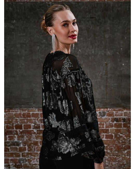 Rose & Nancy Black Dahlia Blouse