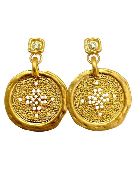 Loni Paul Jewelry Metallic Filagree Coin Earring