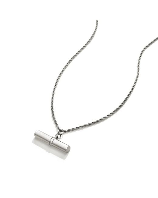Bermuda Watch Company Metallic Maivelle Blair T-Bar Rope Chain Necklace