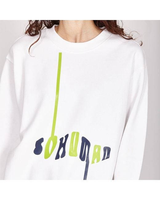 SOHUMAN White Damu Organic Cotton Sweatshirt