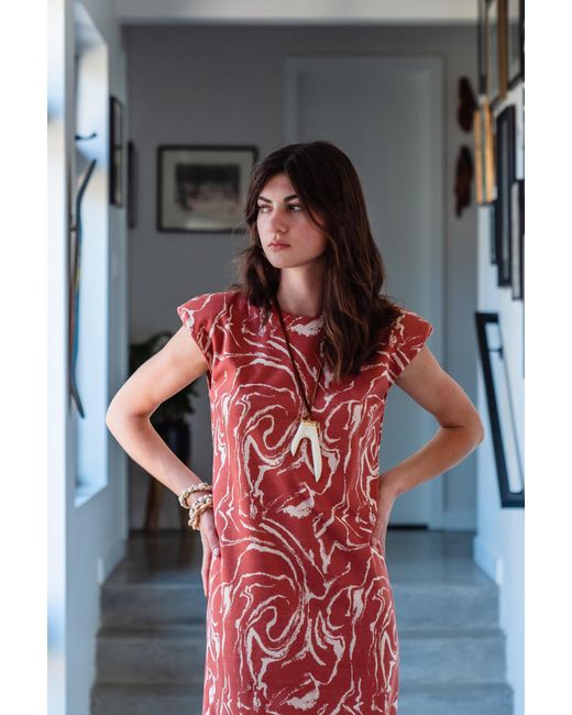 Jennafer Grace Orange Neutrals Sabrina Shift